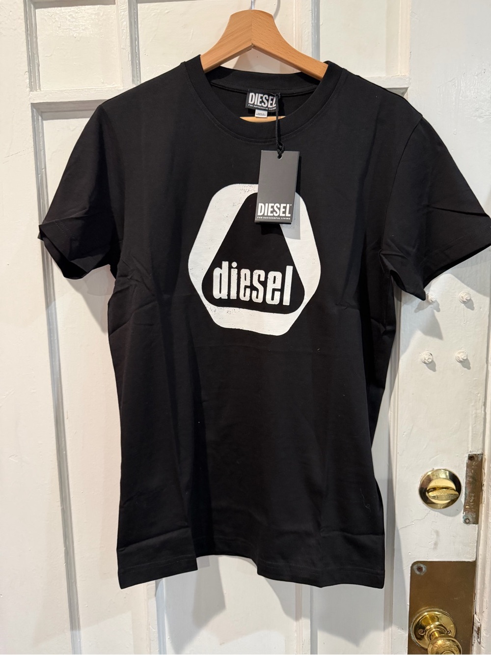 Diesel Black Graphic Crewneck Tee